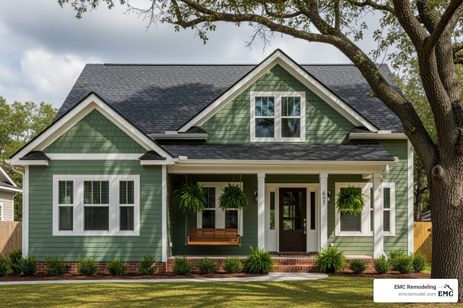 green hardie board siding