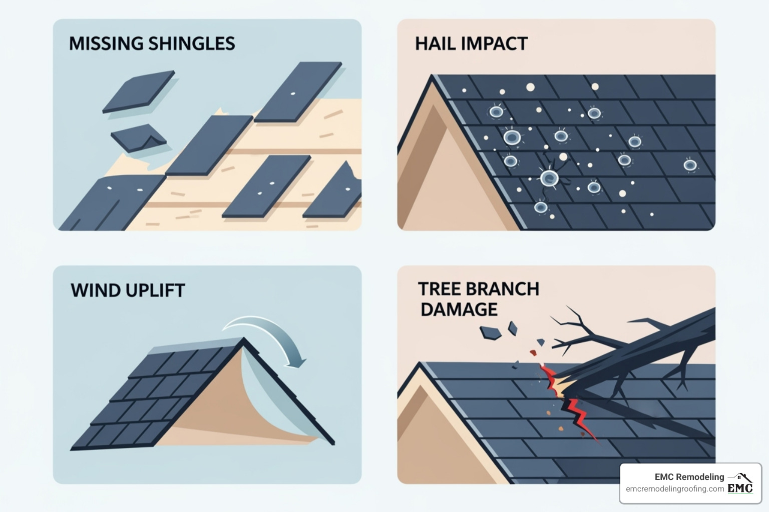 residential roof storm damage
