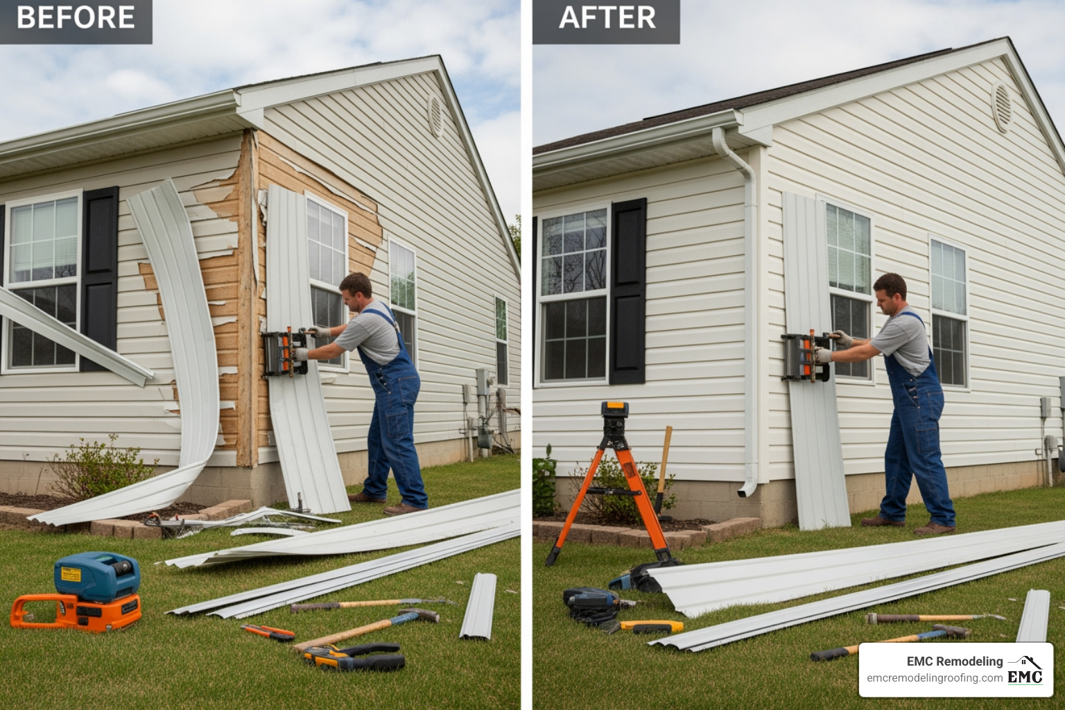 repairing vinyl siding wind damage