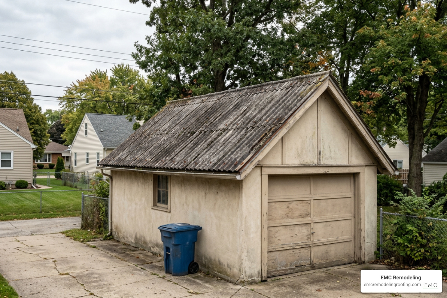 asbestos garage roof replacement